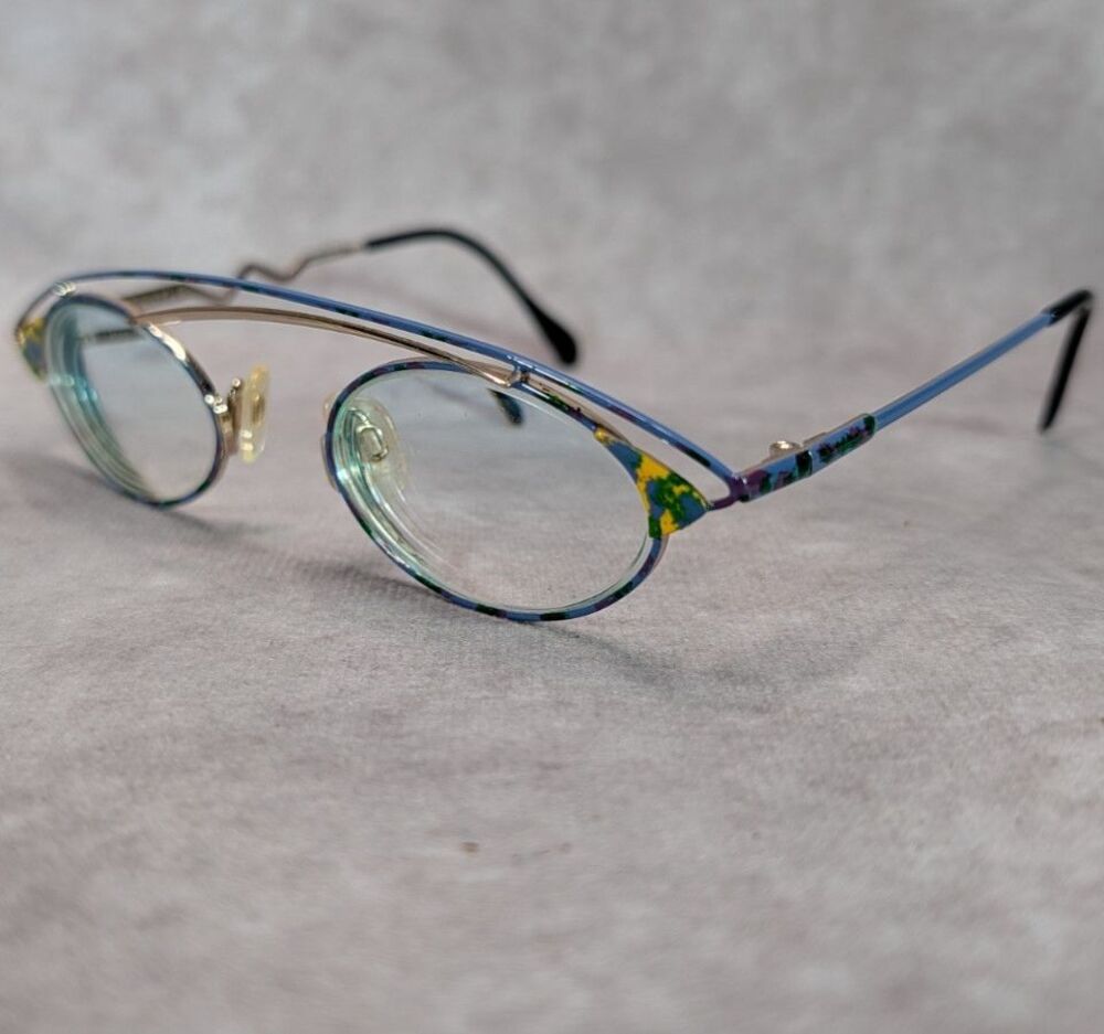 Vintage NEOSTYLE Forum 543 Germany Eyeglasses Frames Multicolor Serpent Gold 47m
